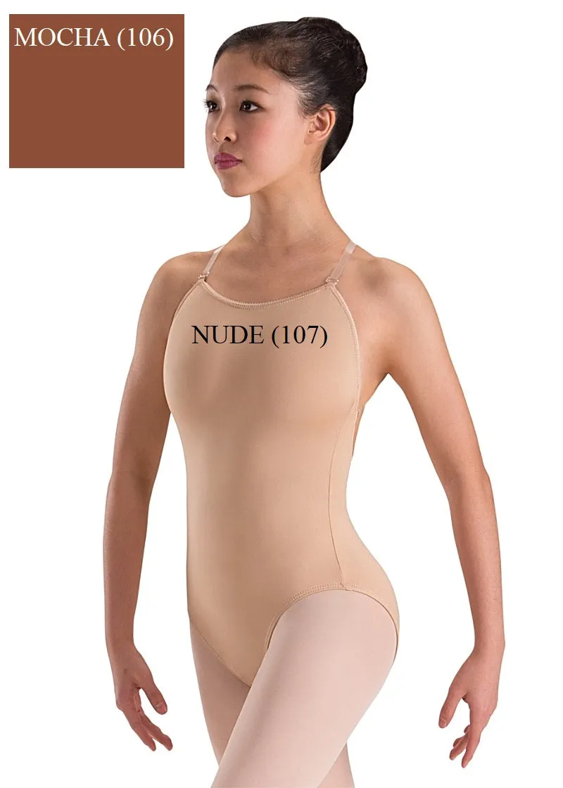 ON SALE Motionwear Adjustable Clear Strap Camisole Leotard