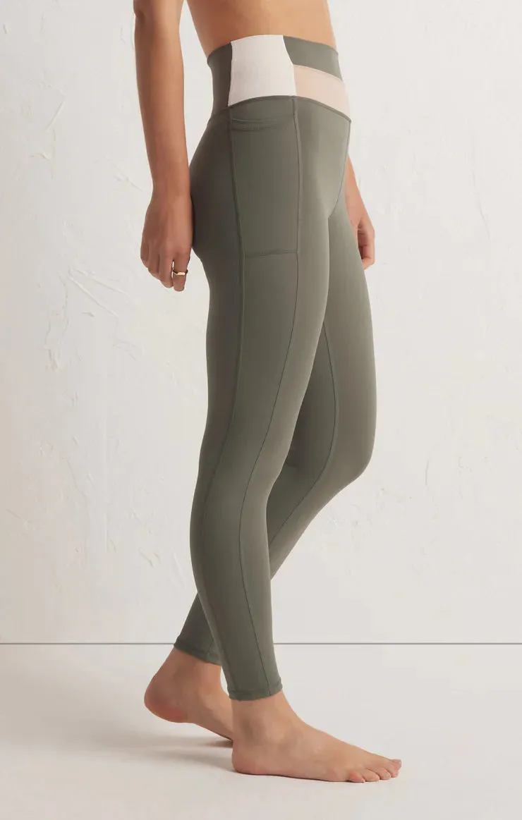 Side Barre 7/8 Legging - Olive Crush [Z Supply]