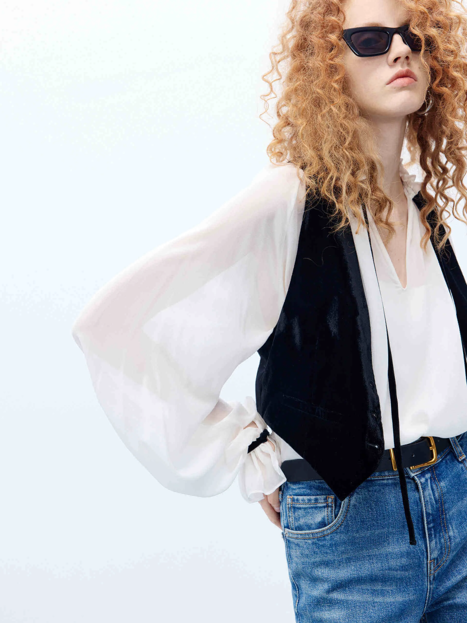 Silk Sheer Tie Top Set