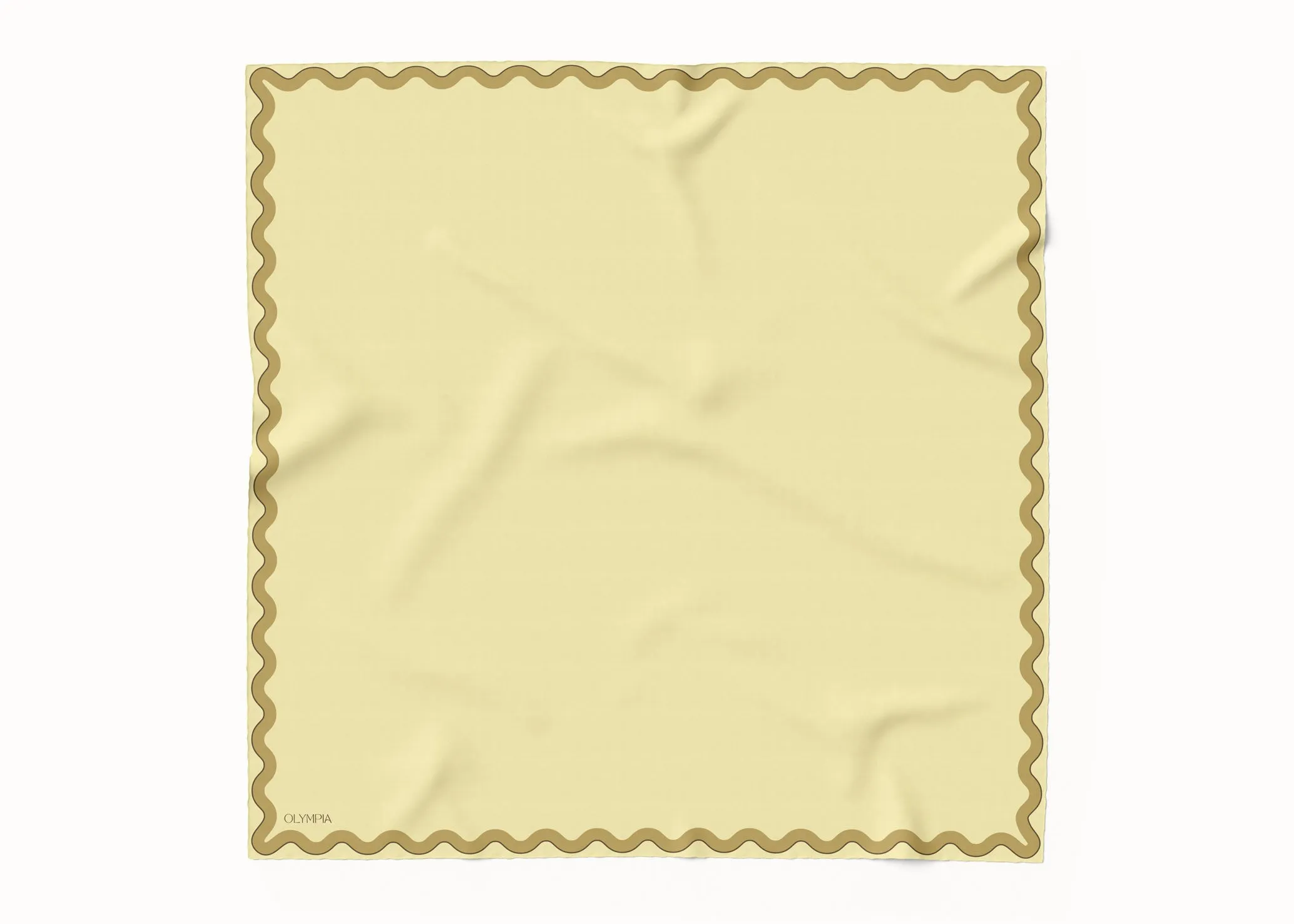 Sophie Limoncello/Antique Gold Silk Scarf - 89x89cm