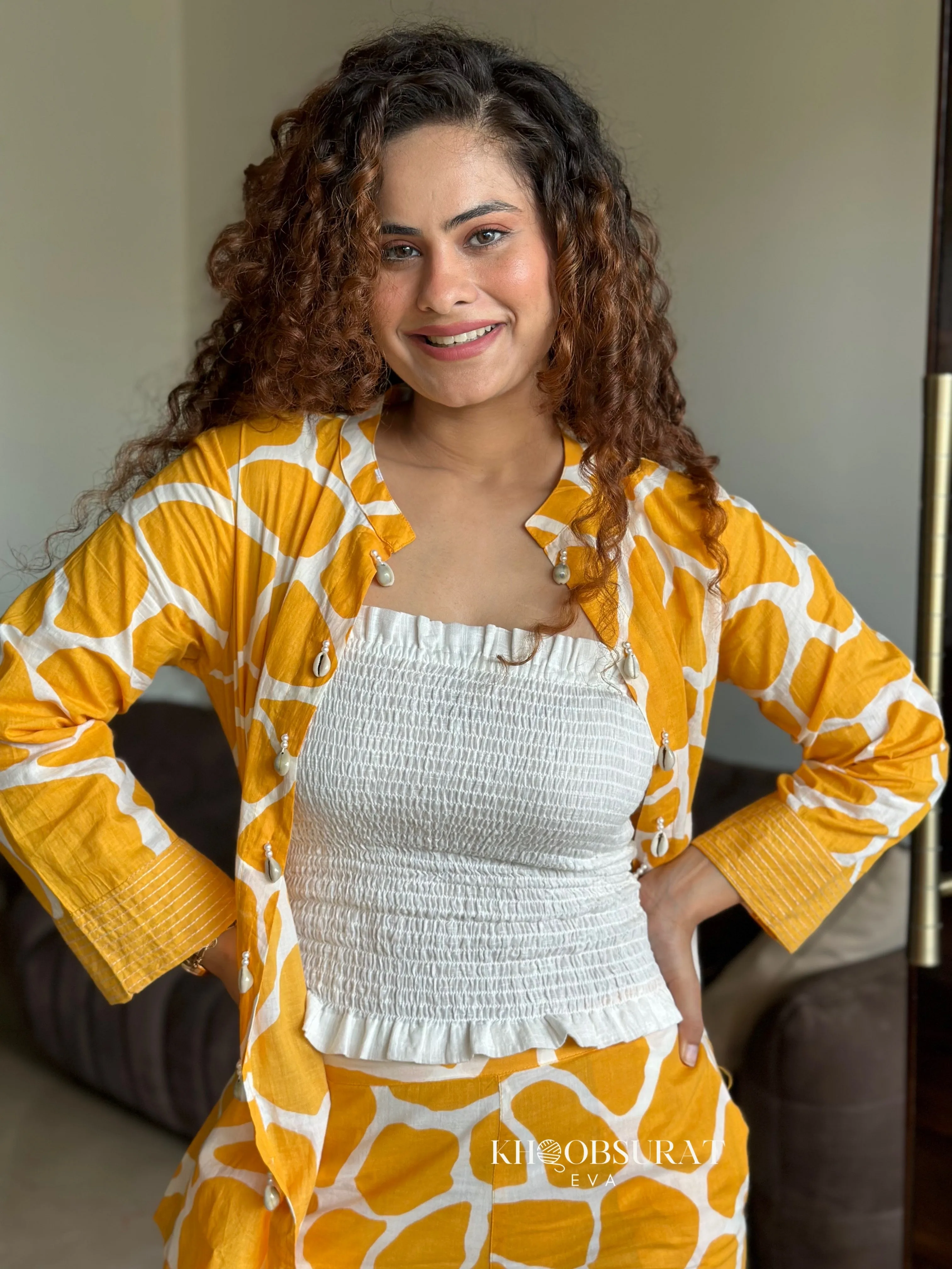 Sunshine Chic Yellow 3 Piece Coord Set