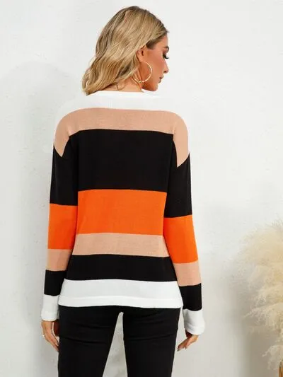 TEEK - Striped Solids Sweater
