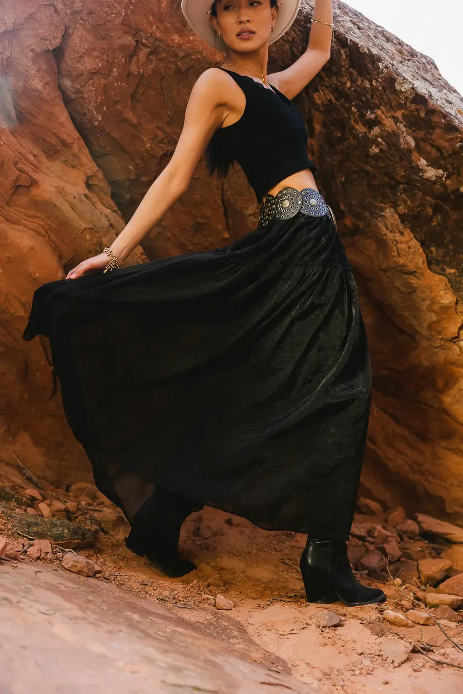 Terrin Tulle Skirt in Black