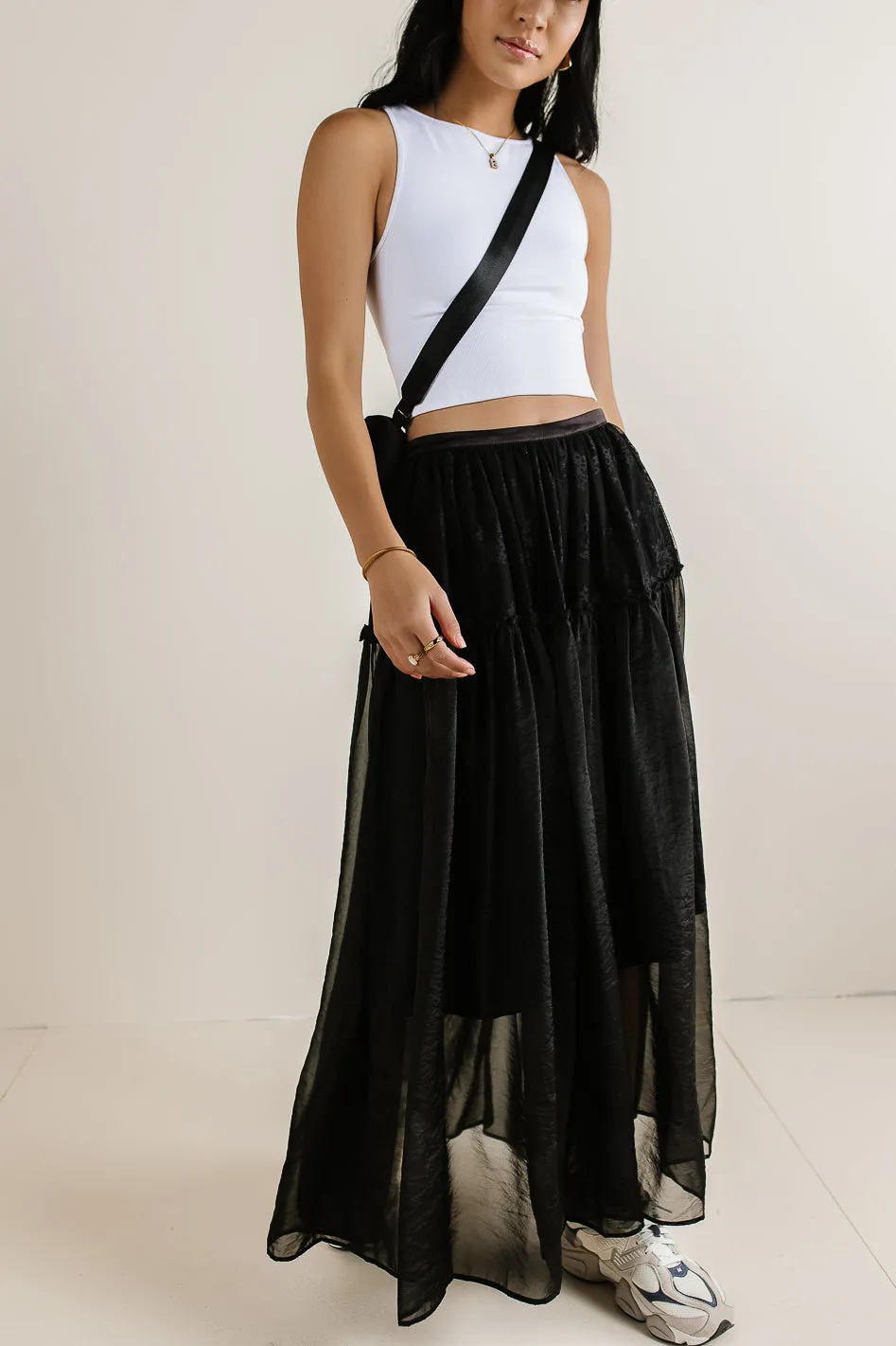 Terrin Tulle Skirt in Black
