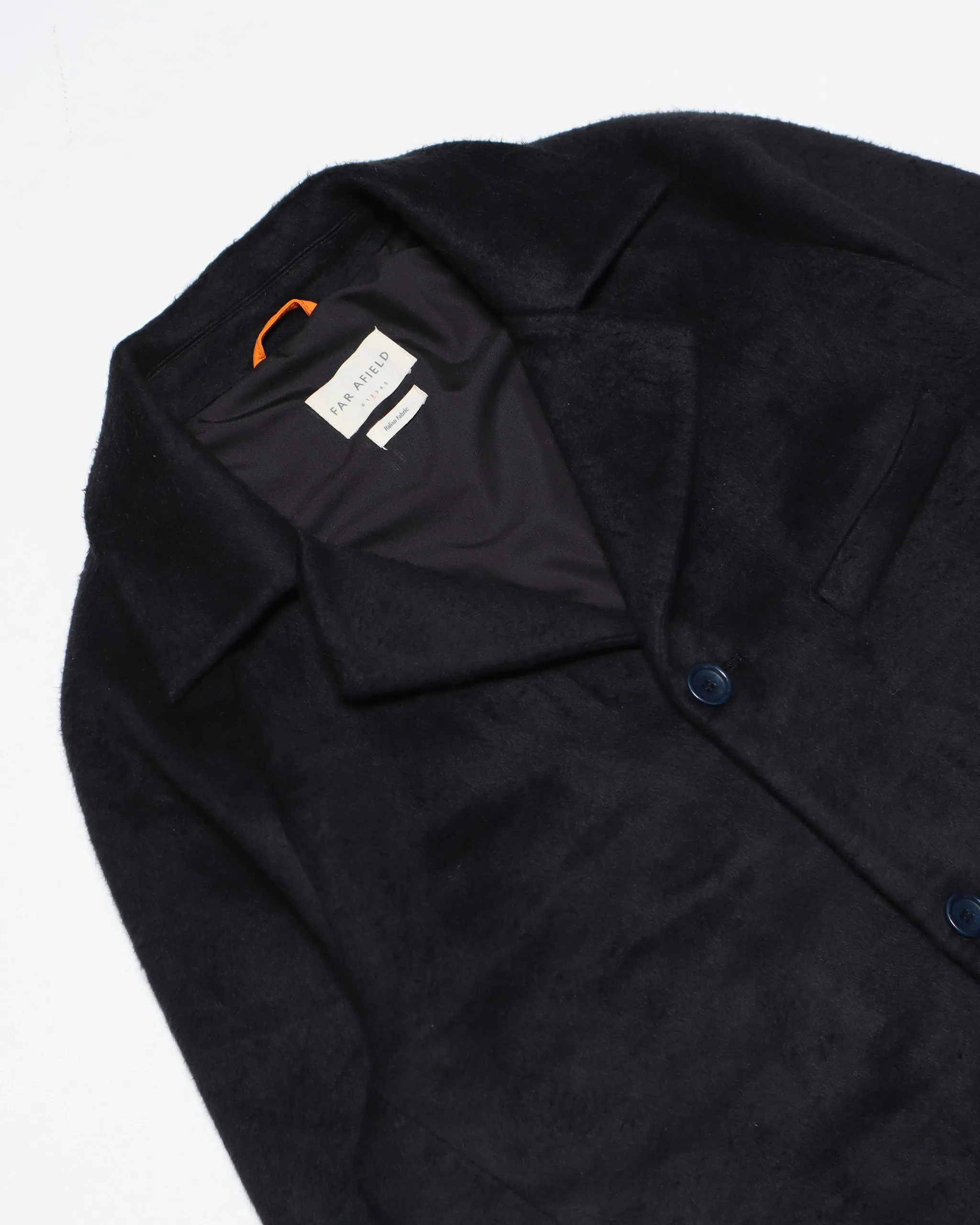 Vico Coat - Black Brushed Pile