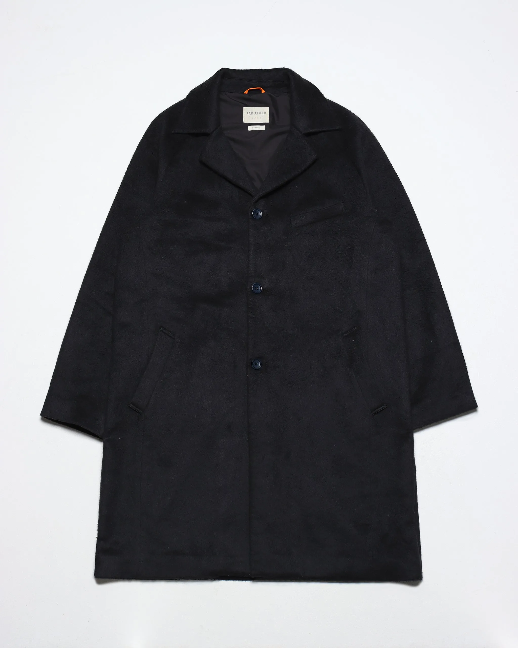 Vico Coat - Black Brushed Pile