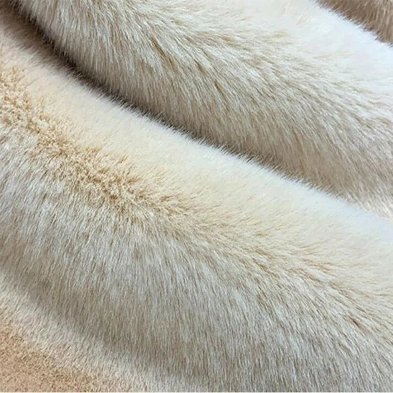Women's Faux Rabbit Fur Coat, Luxury Long Fur Coat, Hooded OverCoat, Thick & Warm - Plus Sizes