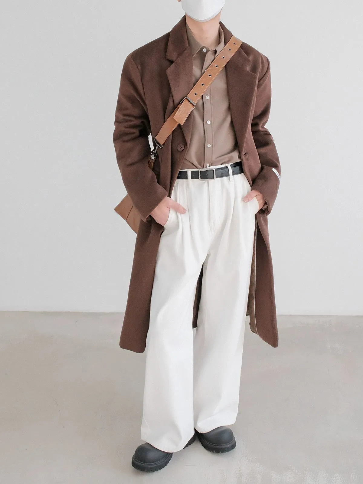 Zhou Shoulder Pad Collared Overcoat