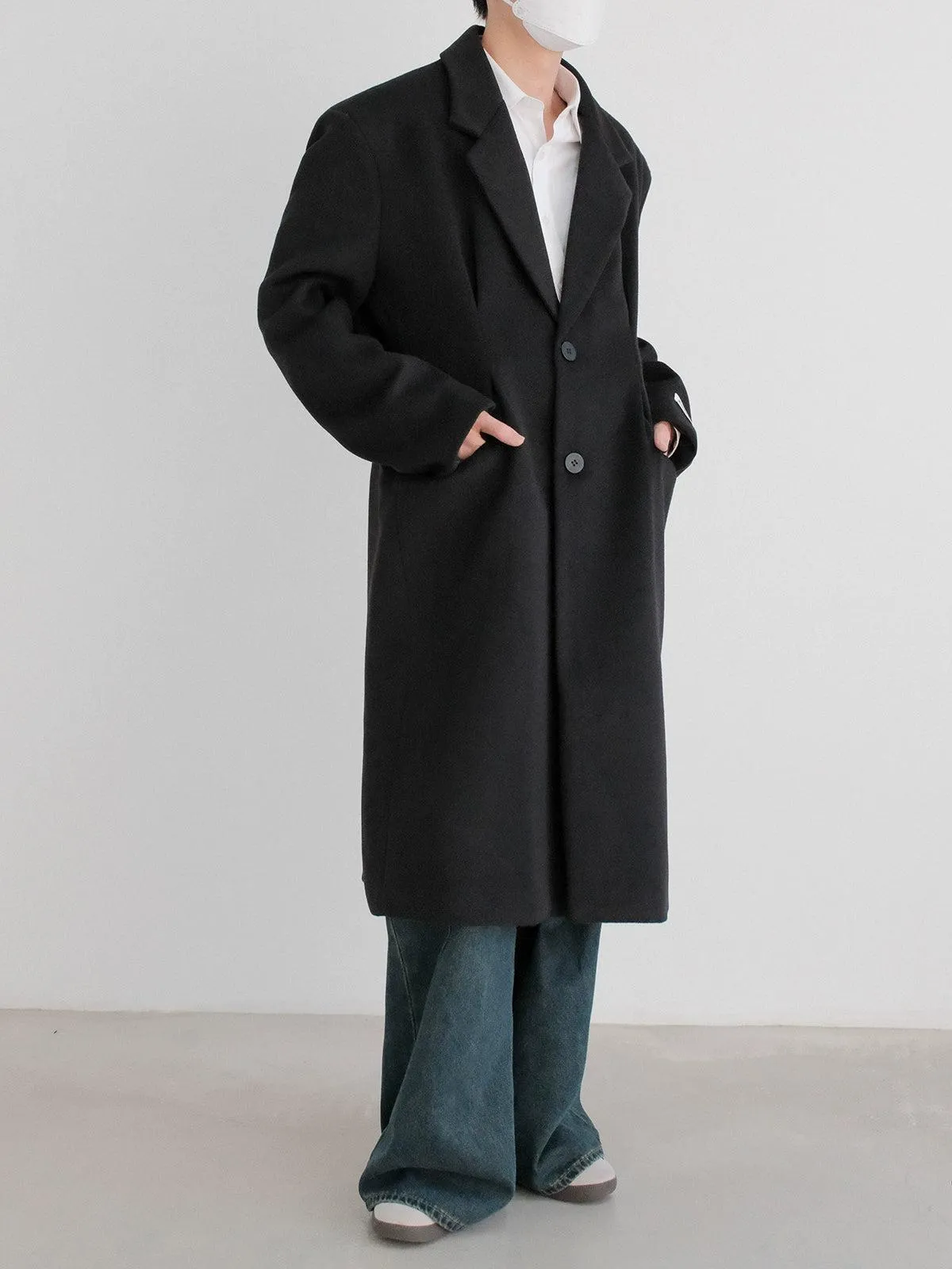 Zhou Shoulder Pad Collared Overcoat
