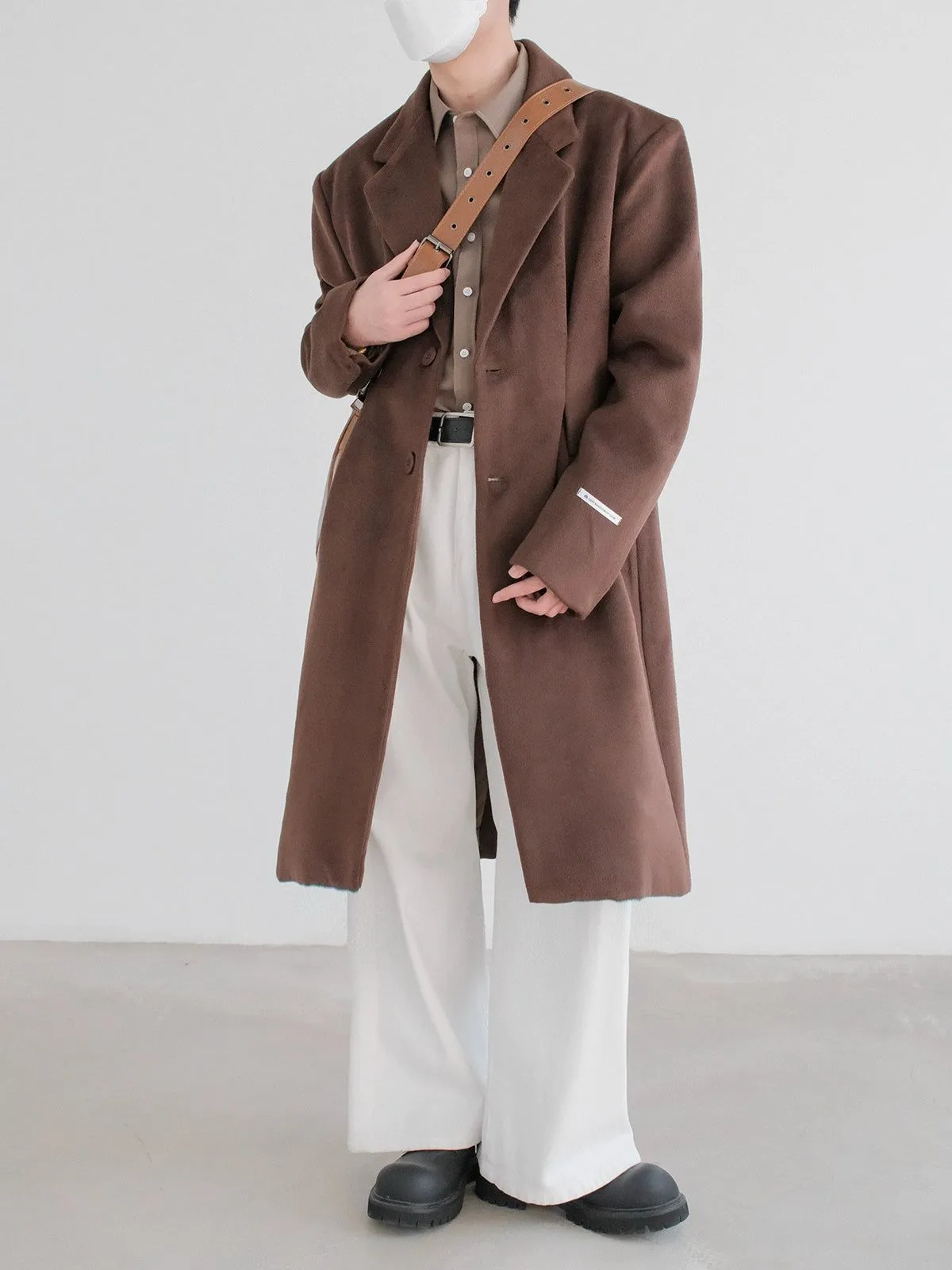 Zhou Shoulder Pad Collared Overcoat