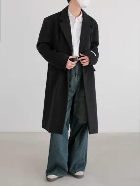 Zhou Shoulder Pad Collared Overcoat